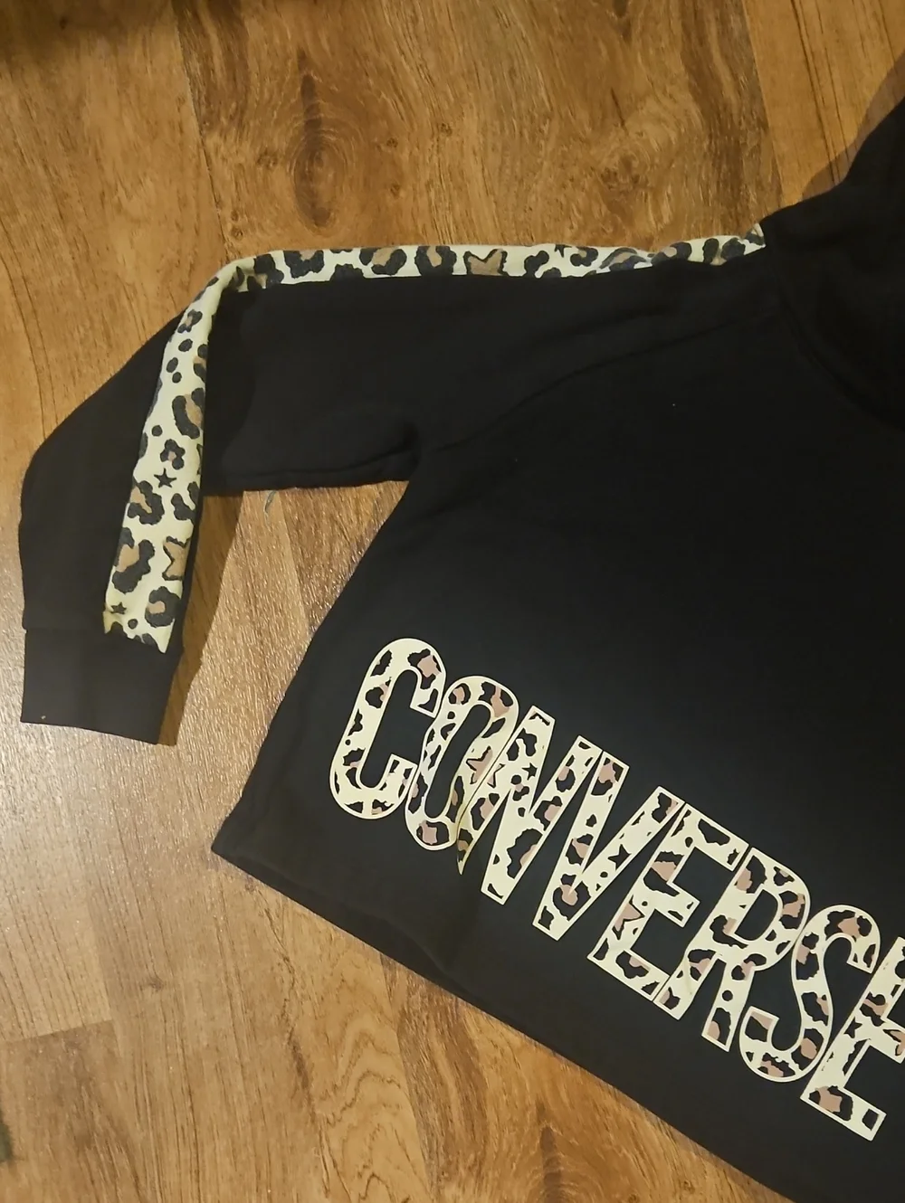 Girls Converse Black Hoodie Size Medium